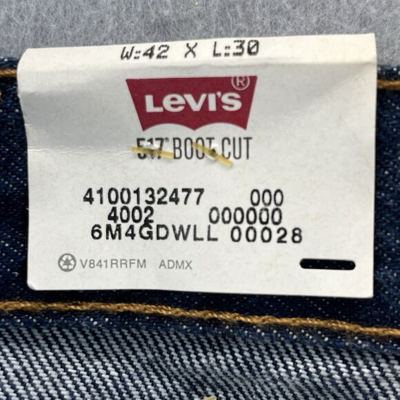 Levis 517 Mens 42x30 Bootcut Slim Fit Dark Wash 2011 Mexico NEW - Picture 11 of 16